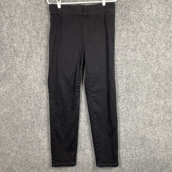 Soft Surroundings Jeans  Womens Size M  Black Denim Pull On - Picture 1 of 10